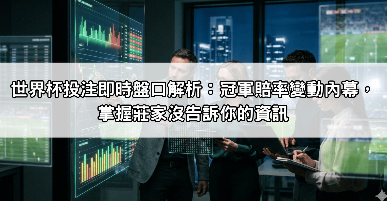 世界杯投注即時盤口解析：冠軍賠率變動內幕，掌握莊家沒告訴你的資訊